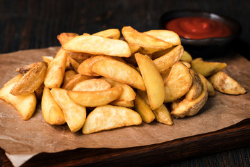 Roasted potato wedges
