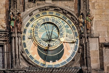 Astronomical Clock in the Old Town of Prague, Czech Republic