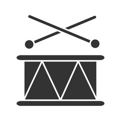 Toy drum glyph icon