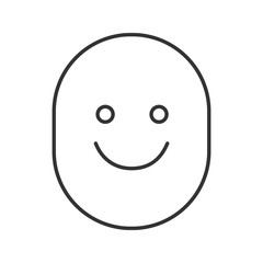 Fototapeta premium Happy and funny smile linear icon