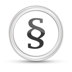 Weißer Button - Paragraph Symbol