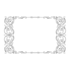 Classical baroque ornament vector 