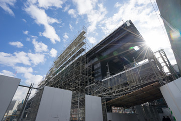 シーサイドライン延伸工事中の金沢八景駅のイメージ　2017年11月