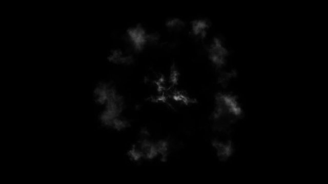 explosion of smoke. alpha channel