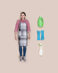 Lifelike housewife doll