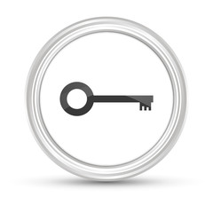 Weißer Button - Schlüssel - Passwort