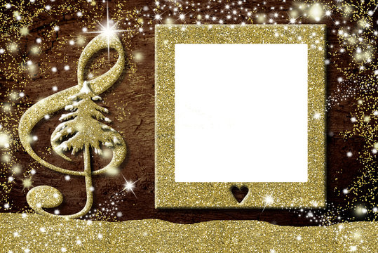 Christmas photo frames music  cards