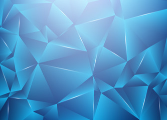 Blue pattern with triangles. Abstract vector geometric background