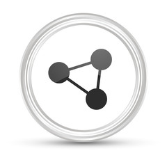 Weißer Button - Soziales Netzwerk