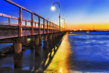 Obraz premium Me Port Jetty Close Side Dark