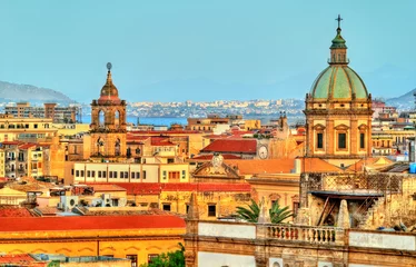 Foto auf Acrylglas Palermo Palermo vom Dach der Kathedrale aus gesehen - Sizilien