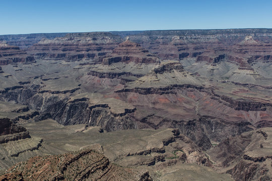 View at the Southern Rim of the Grand Canyon in Phoenix, United States of America