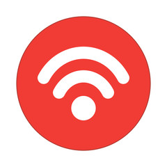 wifi, round flat icon