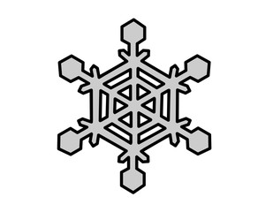 雪の結晶2(灰色)