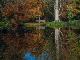Autumn glory reflected in water