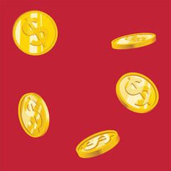 Gold coins vector illustration
