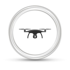 Weißer Button - Drohne