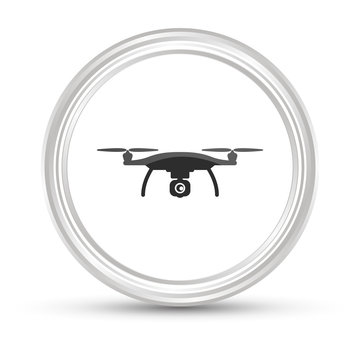 Weißer Button - Drohne