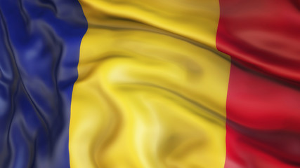 Flag, Romania, Waiving Flag of Romania