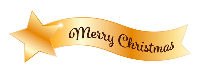 Weihnachtsstern mit Banner