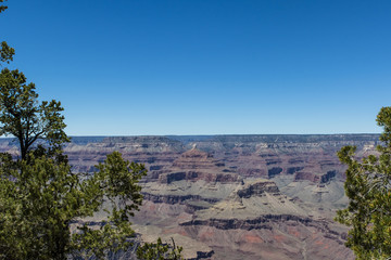 View at the Southern Rim of the Grand Canyon in Phoenix, United States of America