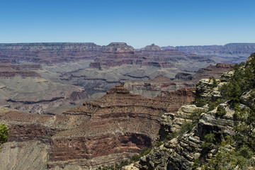 View at the Southern Rim of the Grand Canyon in Phoenix, United States of America