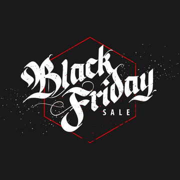 Black Friday Sale, Gothic Lettering
