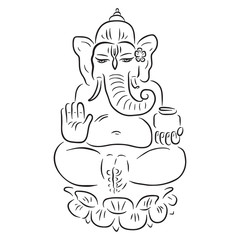 Ganapati Meditation in lotus pose