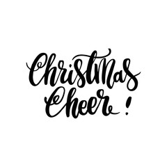 The hand-drawing quote: Christmas cheer, in a trendy calligraphic style. Merry Christmas card. It can be used for card, mug, brochures, poster, t-shirts, phone case etc.