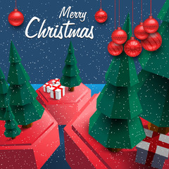 Festive Christmas Background. Golden christmas greeting card. Christmas card with snow. Christmas winter landscape background. Christmas ball. Merry christmas greeting card.