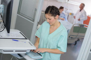 medical assistant typing