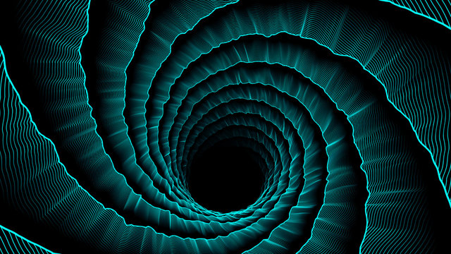 Cyan vortex abstract hole background. Spiral texture for web design, wallpaper, modern design, commercial banner and mobile application.