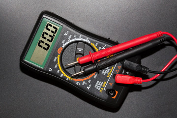 digital multimeter with probes