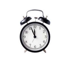 black alarm clock with white dial