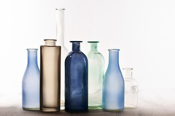 Various bottles set