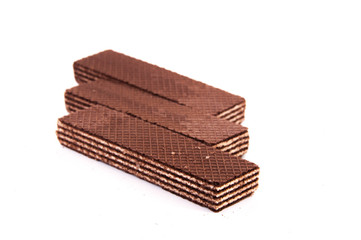Chocolate waffles. Clouse-up