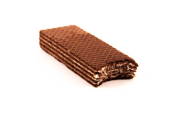 Chocolate waffles. Clouse-up