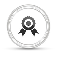 Weißer Button - Medaille - Siegespreis