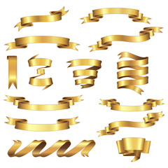 gold ribbons