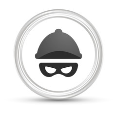 Weißer Button - Bandit