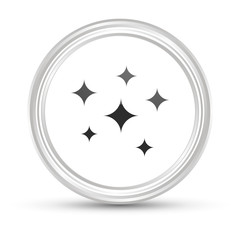 Weißer Button - Glitzer