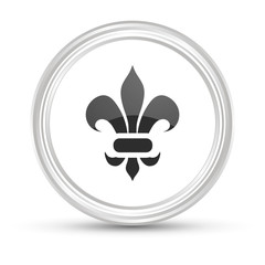 Weißer Button - Ornament