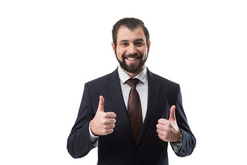 businessman with thumbs up