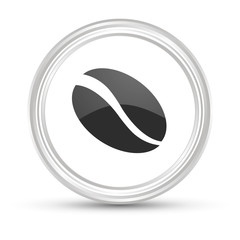 Weißer Button - Kaffebohne