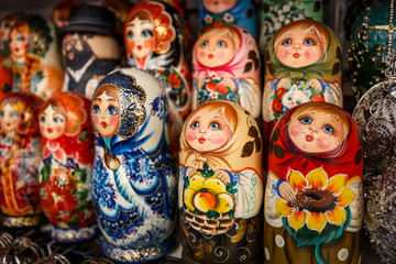 Matryoshka is a Russian wooden toy in the form of a painted doll