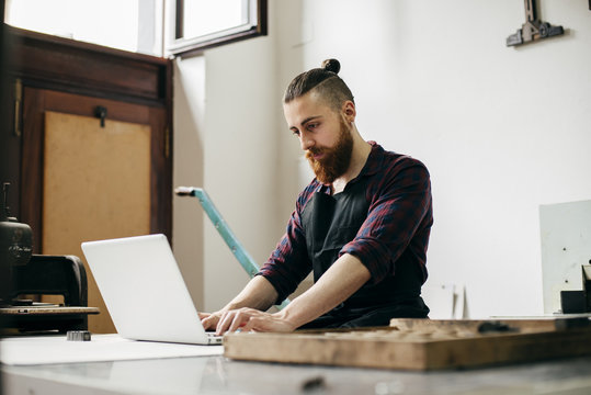 Man watching tutorial video