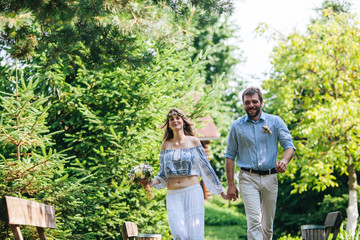 Couple in a moving