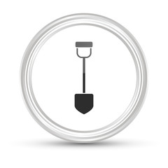 Weißer Button - Schaufel