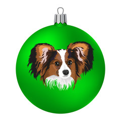 Christmas ball with of the dog