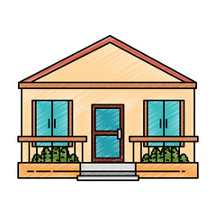 beautiful front of house vector illustration design